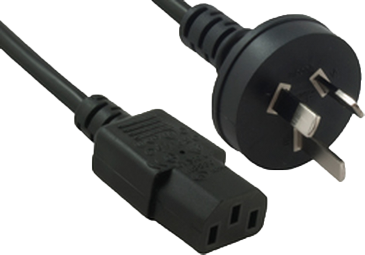 ion 10amp c13 to 3 pin australian male cable